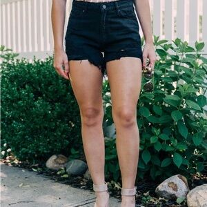 KanCan Distressed Black Jean Shorts for Women